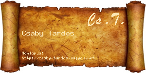 Csaby Tardos névjegykártya